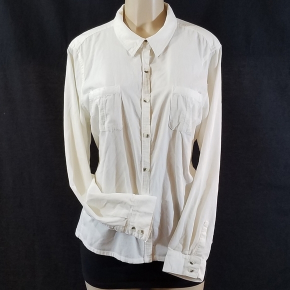 Sonoma Tops - SONOMA Cream Corduroy Buttoned Shirt